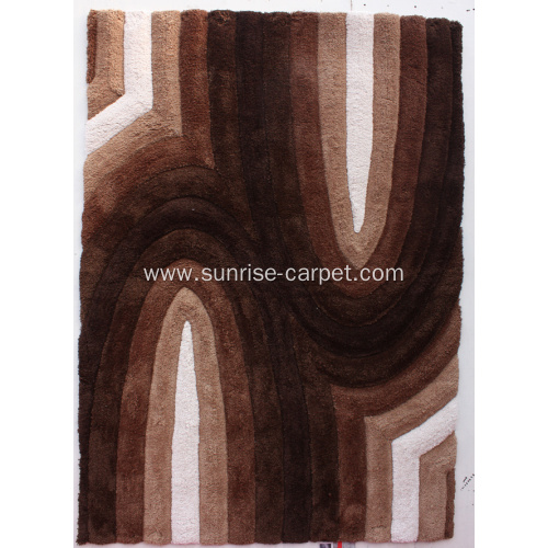 Microfiber Shaggy 3D Area Rug Carpet